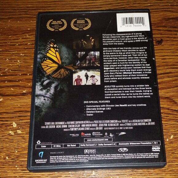 Acolytes (DVD, 2008, Widescreen, Anchor Bay) Joel Edgeerton - Picture 3 of 3